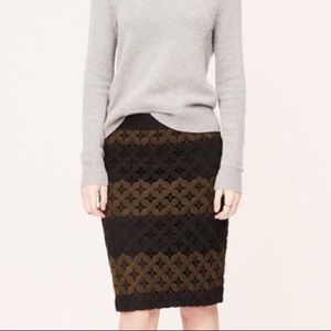 Ann Taylor LOFT Crochet Pencil Skirt